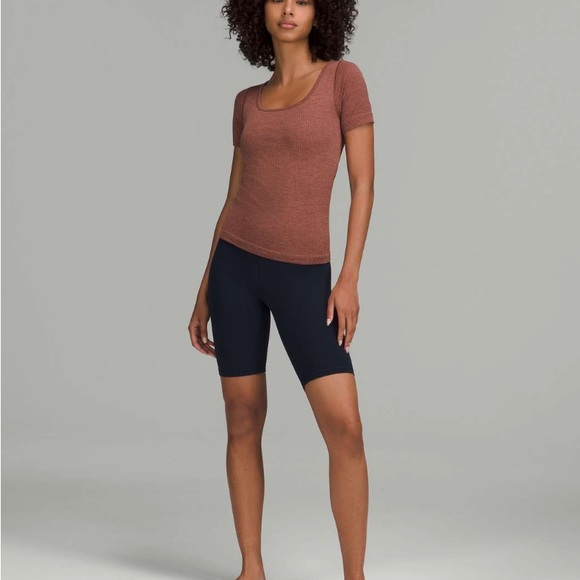 Lululemon Ebb to Street Short Sleeve Shirt Sz4 brown NWT - Picture 8 of 9